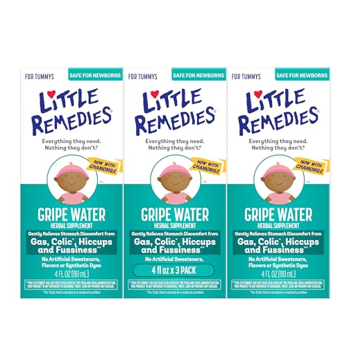 Image of Little Remedies Gripe Water for Babies, Colic and Baby Gas Relief for Newborns, 4 Fl Oz, 3 Pack