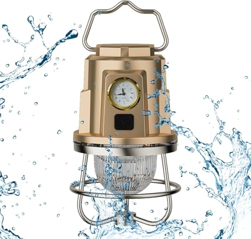 Image of Glaceon Camping Lantern, 1200mAh Powered Rechargeable Lantern Camping, Lantern Searchlight with Hanger & Hook,Emergency Lights for Home, USB Cable (GC-04)