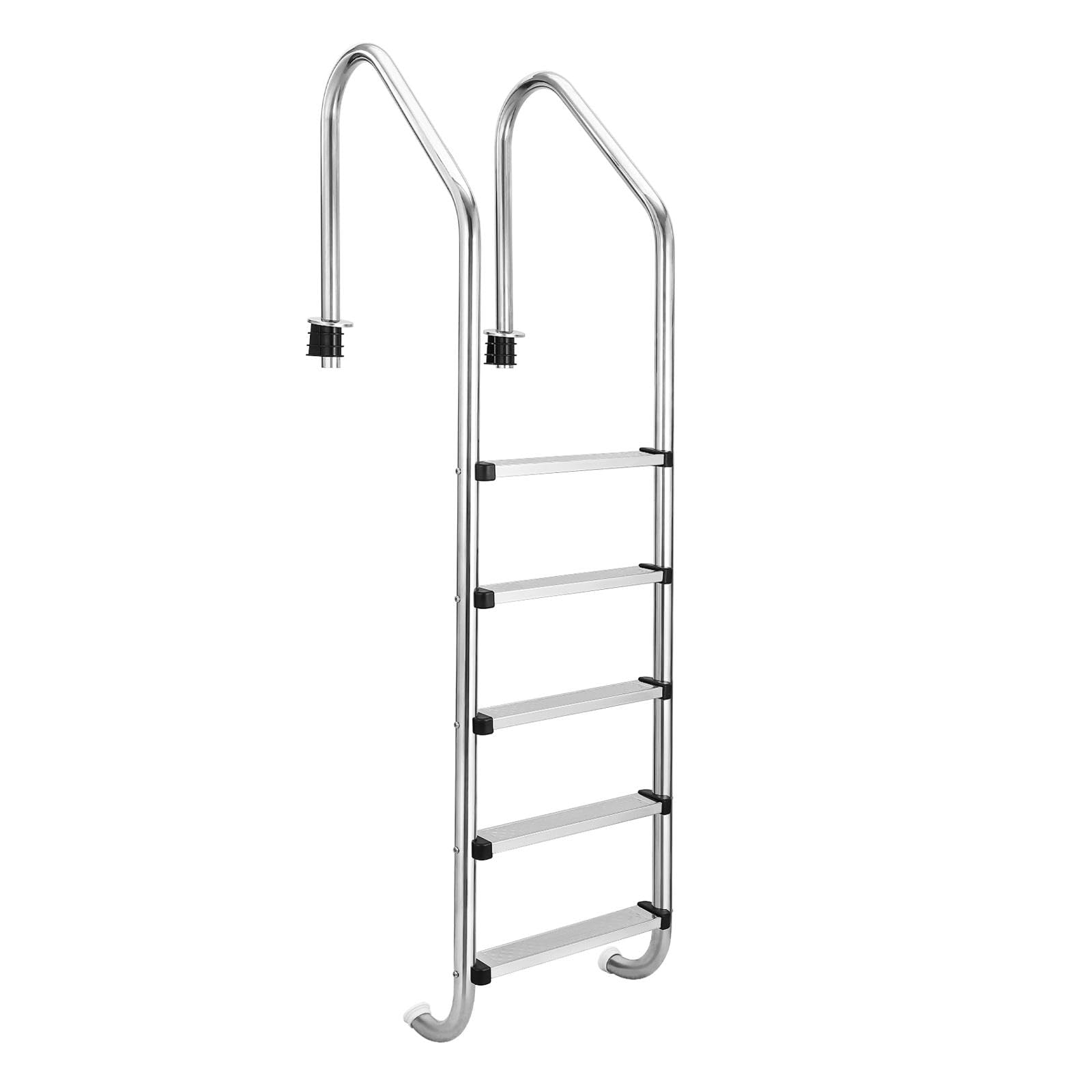 Garvee Scaletta per Piscina a 5 Gradini in Acciaio Inox per Piscine Interne/Estere - Robusta, Antiscivolo, Adatta a Uso Intenso, Facile da Montare e Sicura