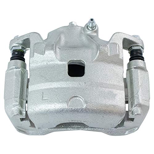 Image of TRQ Front Driver and Passenger Side Brake Caliper Set Caliper Brackets Hardware Compatible with 07-09 Nissan Altima 07-10 Sentra SE-R 07-08 Sentra SE-R Spec V