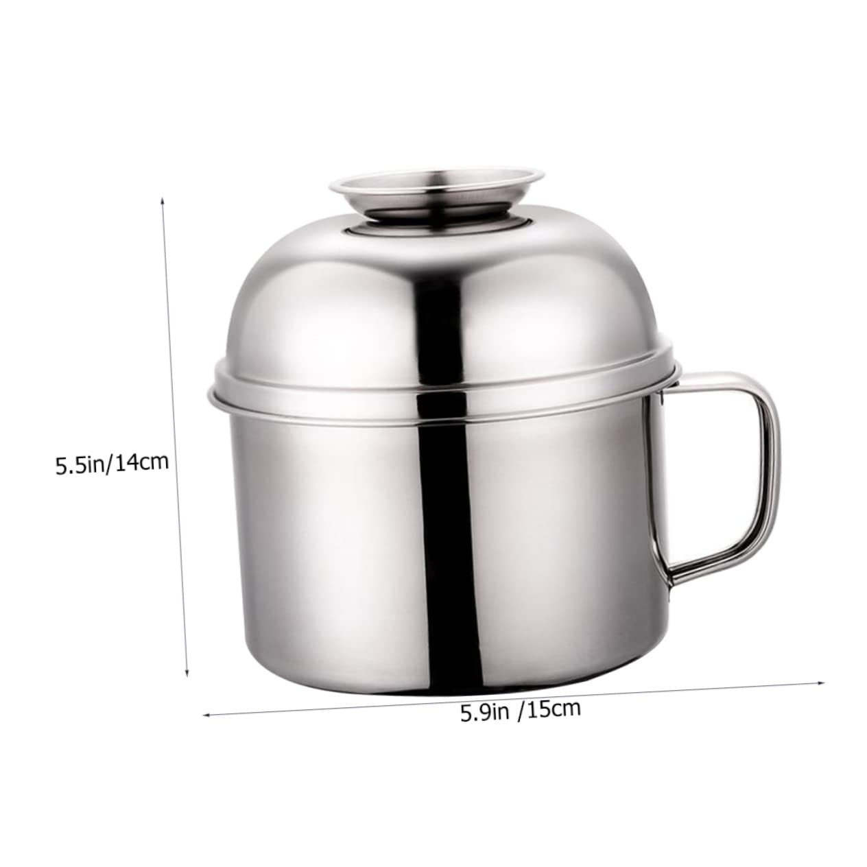 Cabilock Camping Food Box Multi-function Ramen Bowl Stainless Steel Reusable Food Accessory for Convenient Lunches