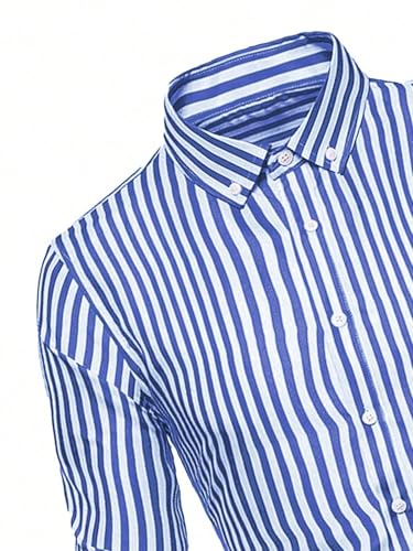 Image of TOPLOT Shirt for Men || Mens Casual Shirts || Full Sleeve || Regular Fit || Striped (5219)