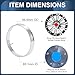INFINAUTO Car Wheel Hub Centric Rings OD 66.6mm to ID 65.1mm Wheels Center Shaft Shock Absorbing Hubrings Aluminum Alloy Silver Tone Durable