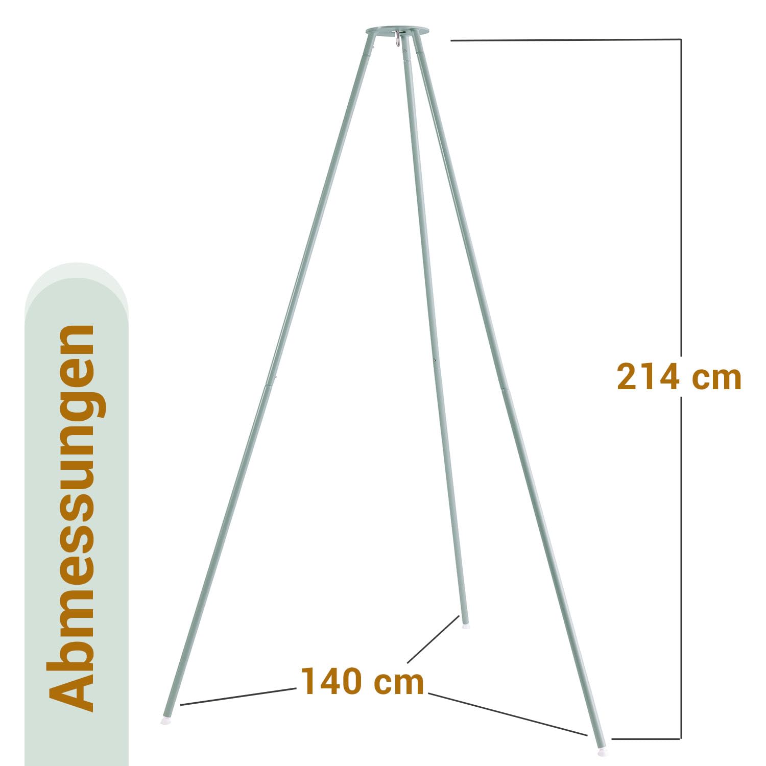 Gestell Federwiege mit klick-Montage-System, Baby-Hängemattengestell inkl. Verstellbarer Füße, Hammock-Stand for Twin and Basic Baby-Hammock, Federwiegengestell salbeigrün
