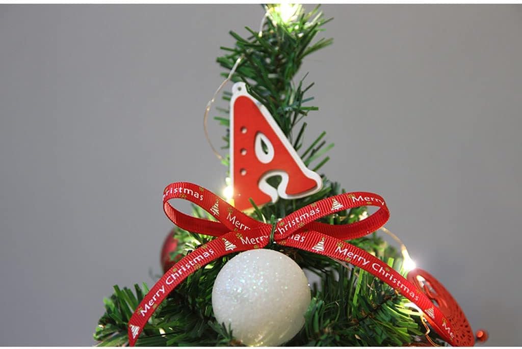ZUMAHA Albero di Natale da Tavolo da 45 cm, Albero di Natale con luci Decorative, Set Fai da Te per Albero da Tavolo per Feste di Natale a casa