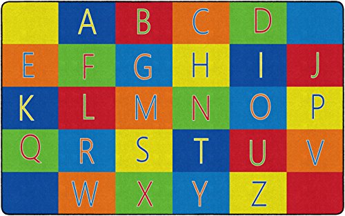 Flagship Carpets Alphabet Seating Multicolor Rug for Home Learning Area or Classroom Mat, Kids Room or Playroom Carpet, 7'6
