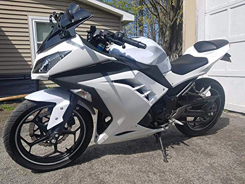 Black With White Complete Fairing Kit Bodywork Painted Abs Plastic Injection Molding Body Kits For 2013-2018 Kawasaki Ninja 300 Ex300R Ex 300R Ex-300R Ex300A Ex300B Se 2014 2015 2016 2017 #TOP21