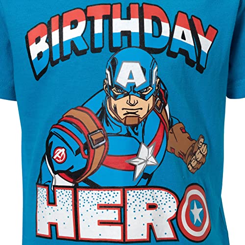 Marvel Avengers Captain America Toddler Boys T-Shirt Blue 4T #TOP1