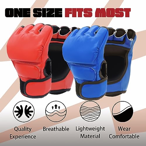 Image of 2 Pairs MMA Gloves for Men and Women, Open Palm Boxing Gloves