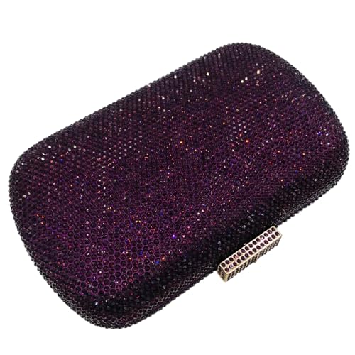 Image of Boutique De FGG Mini Rhinestone Clutch Purse,Evening Bags and Clutches for Women Formal,Crystal Clutch Bag Wedding Handbags