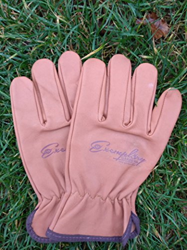 Heavy Duty Goatskin Leather Work Gloves for Men and Women. General Purpose Utility, Driver, Rigger, Safety, and Gardening Gloves (Small, Brown) - Thumbnail 2