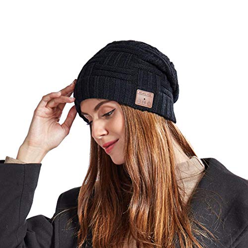 yotijar Beanie Hat com Bluetooth V5.0 térmica, elástica Sem Fio Fones de Ouvido Chapéus de Inverno p