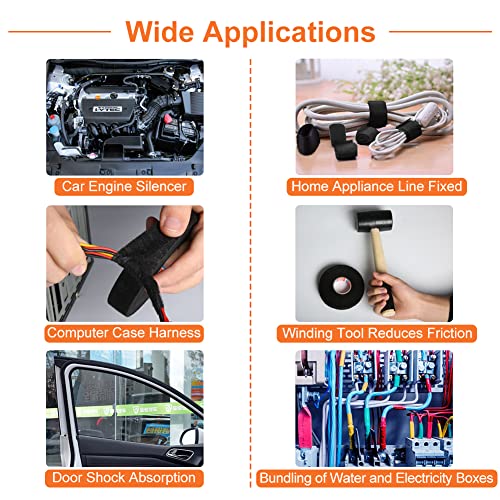 Keenso KEENSOB82XMG01IH-02 High Temperature Resistant Automotive Wiring Harness Tape Wiring Loom Tape thumb #2