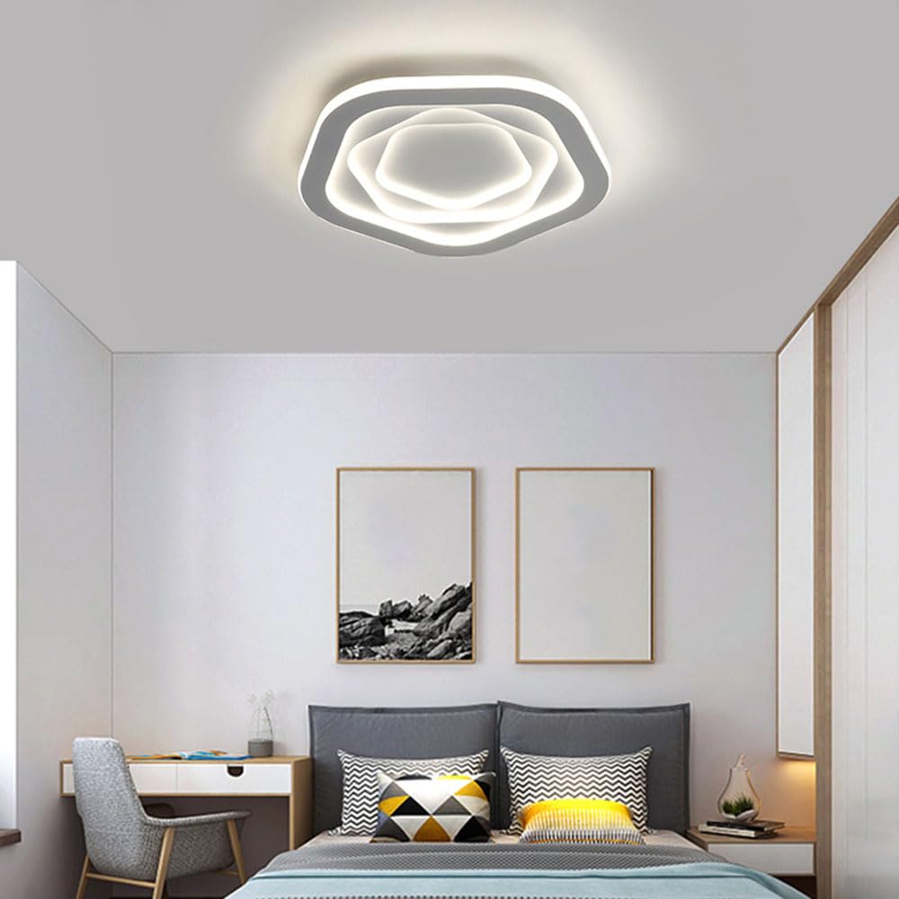 Kreatywna Lampa Sufitowa W Kształcie Róży Minimalistyczna, Nowoczesna Lampa Sufitowa Do Pokoju Nordyckie, Ciepłe, Romantyczne Oprawy Oświetleniowe Trójkolorowa, Wbudowana Oprawa Oświetleniowa KNBVFHG