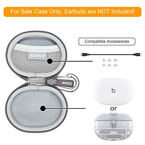 RLSOCO Hard Case for Beats Studio Buds/Studio Buds + (2023) True Wireless Earbuds (Case Only), Gray - Image 2