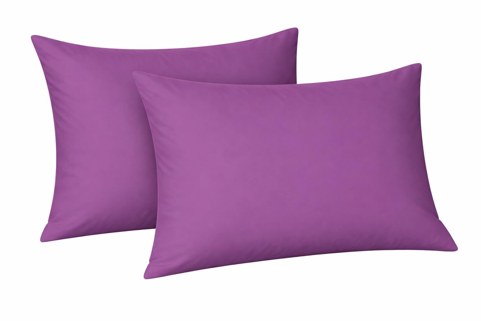 Plain dyed polycotton Housewife pair of pillowcases, Available in 20 (Purple)