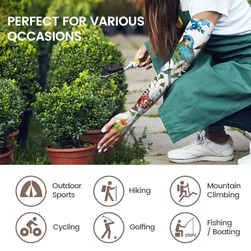 Image of YPHCDO Gardening Sleeves for Women Farm Sun Protection Thorn Proof Cooling Arm Sleeves to Cover Arms for Garden Sports