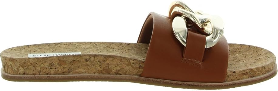 STEVE MADDEN ブラウン スライドサンダル Amazon | Steve Madden レディース ディレイスライドサンダル US
