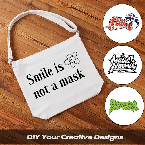 Bolso tote grande de lona para mujer sin diseño miniatura 3