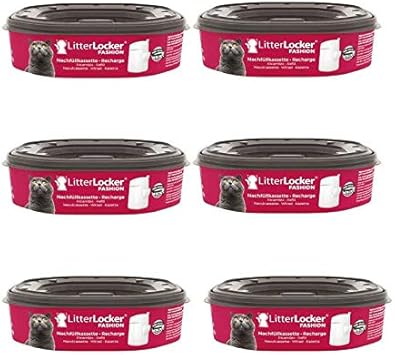 litter locker fashion nachfullkassette vorratspack 6 stk amazon de haustier