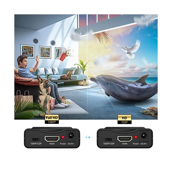DIGITNOW! SCART für HDMI Converter, konvertiert auf Scart-Eingang Analog EM Saida HDMI 720P / 1080p (60Hz), für HDTV STB… – Bild 7