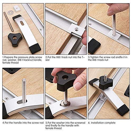 10 Pz Dado a T M8 in Alluminio Dado del