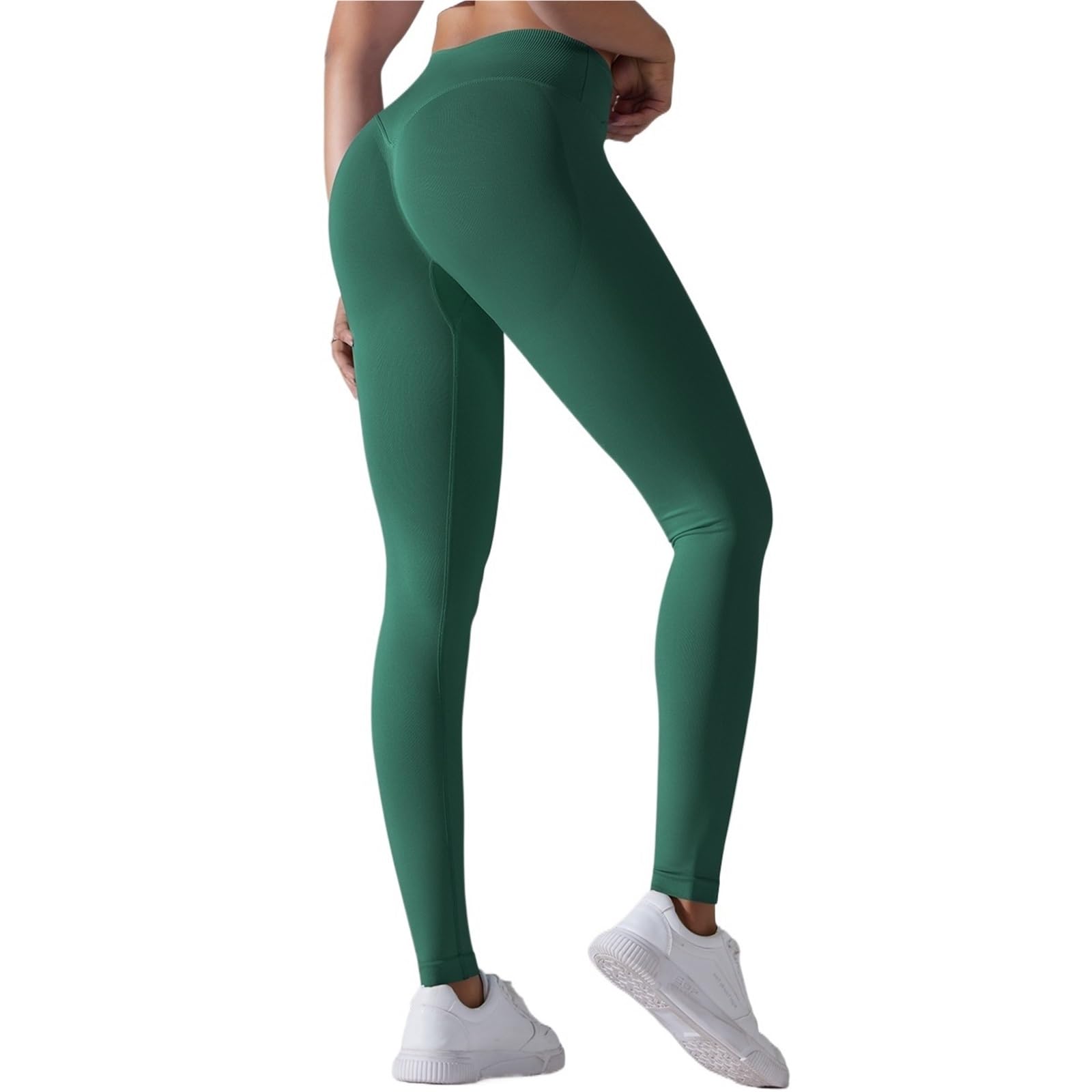 Crossover Talia Damskie Legginsy Do Jogi HIPS Podnoszenie Siłownia Bezszwowe Spodnie Sportowe Wysokie Fitness Trening Bieganie