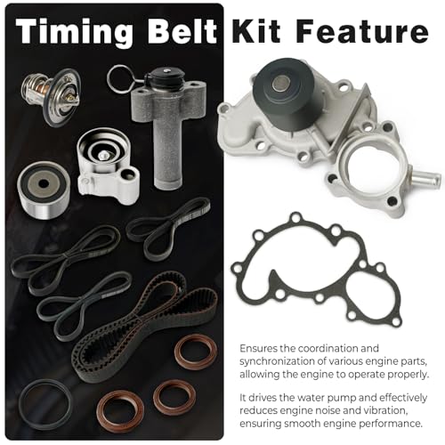 CYTROBE Engine Timing Belt Kit with Water Pump Compatible with 1996-2002 Toyota 4Runner 1995-2004 Toyota Tacoma 1995-1998 Toyota T100 2000-2004 Toyota Tundra 3.4L V6 Replace TKT-025 TKT025 by CYTROBE - Image 5