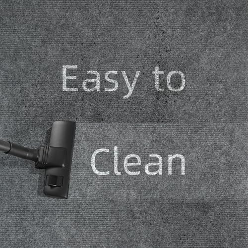 Vieshful Selbstklebende Teppichfliesen 50x50 cm, Zuschneidbare Teppichbodenfliesen, Weiche Nadelfilz Fliesen für Wohnbereich, Büro, Küche – 10 Fliesen pro Box / 2,5 m² Hellgrau