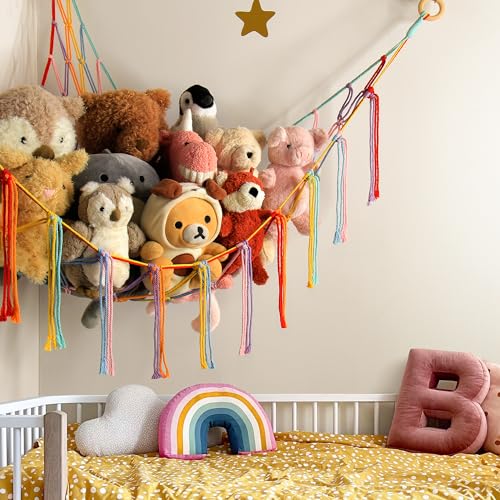 image for mirolam Stuffed Animal Hammock Corner Storage Net Cute Preppy Trendy S