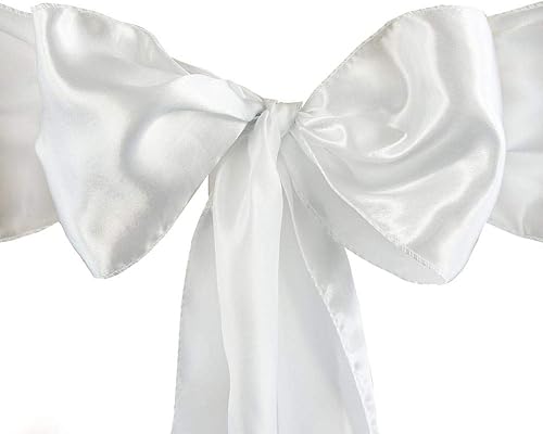 Miniatura 9 de Juego de 10 bandas decorativas de satén para silla, lazo diseñado para eventos de boda, banquetes, decoración del hogar y cocina (10, menta)