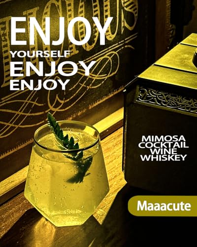 Image of Maaacute 40 Pcak Plastic Stemless Wine cocktail Whiskey Champagne Glasses, 12 Oz Gold Rim Disposable Clear Unbreakable Cups for Party Bars Wedding Tasting (Diamond-shaped)