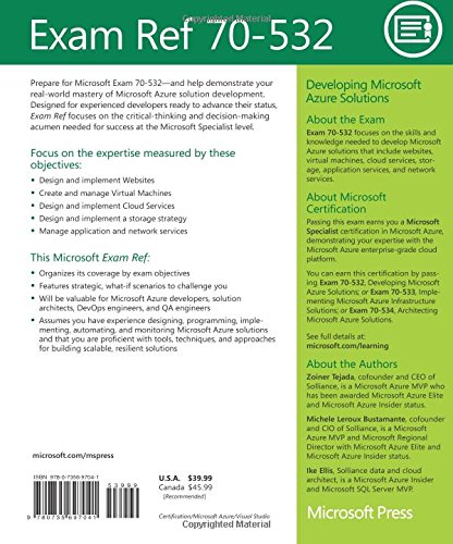 Exam Ref 70-532 Developing Microsoft Azure Solutions