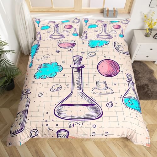 Erosebridal Chemistry Lab Bedding Set Twin Size Chemical Equation Duvet