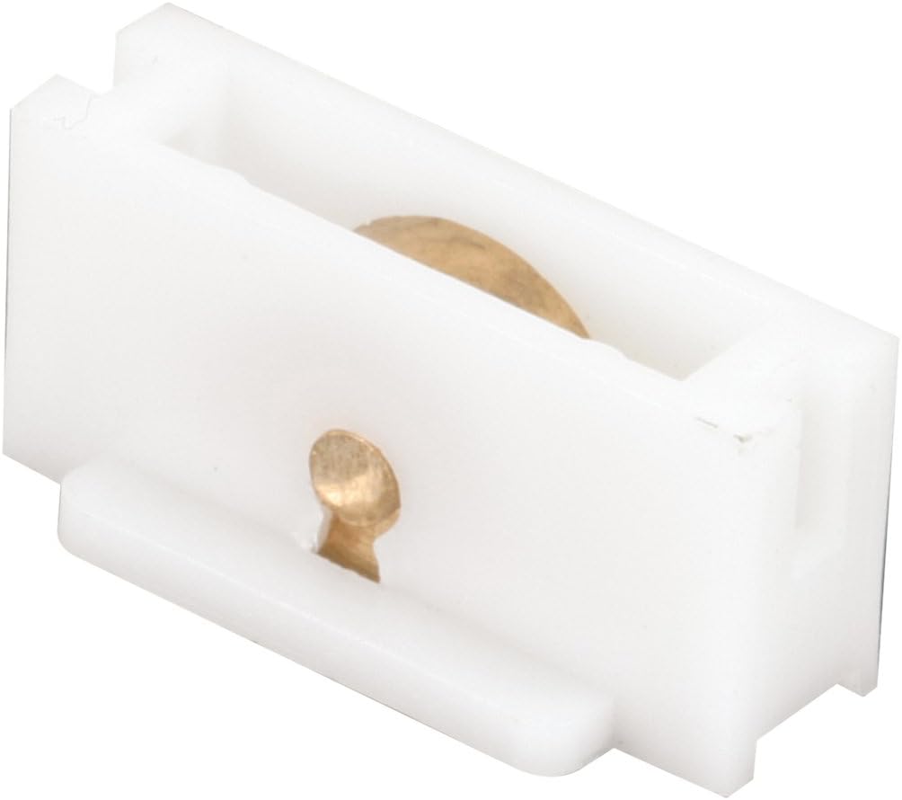 Prime-Line G 3122 3/8 In. Brass Flat-Edge Roller Assemblies (2 Pack)