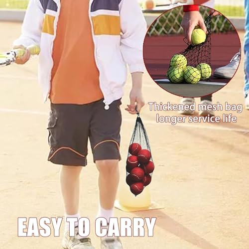 Image of Tennis Balls, Magicorange 12 Pack Advanced Training Tennis Balls Practice Balls, Pet Dog Playing Balls, Come with Mesh Bag for Easy Transport, Good for Beginner Training Ball (Red)