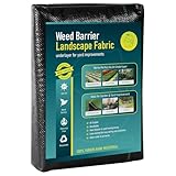 Whalemon 4フィート x 50フィート 防草 ランドスケープファブリック、3.2オンス ヘビーデューティー 防草生地、ガーデンファブリック 雑草バリア、ガーデンクロス、雑草ブロック ガーデニンググランドカバーマット(4フィート*50フィート(3.2オンス))