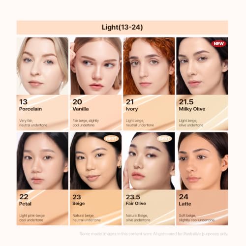 Image of ESPOIR Be Velvet Cushion Foundation #21.5 Milky Olive | Quick and Easy Coverage with Long-lasting Color by Zero Oxidation, Velvety Smooth Finish & Lightweight Formula, Vegan, Korean Makeup, 0.46 oz