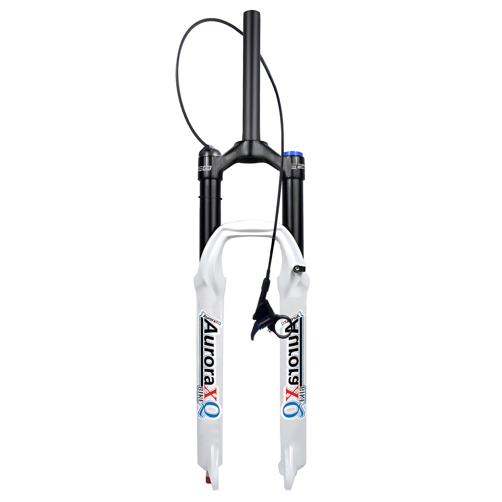 XGSUZNE AuroraXQ Air Suspension Mountain Bike Forks 26/27.5/29" 160mm Travel, Rebound Adjust & Crown Lockout, QR 9mm, Straight 1-1/8" Tapered Steerer, Gas Shock Bike Front Fork for MTB
