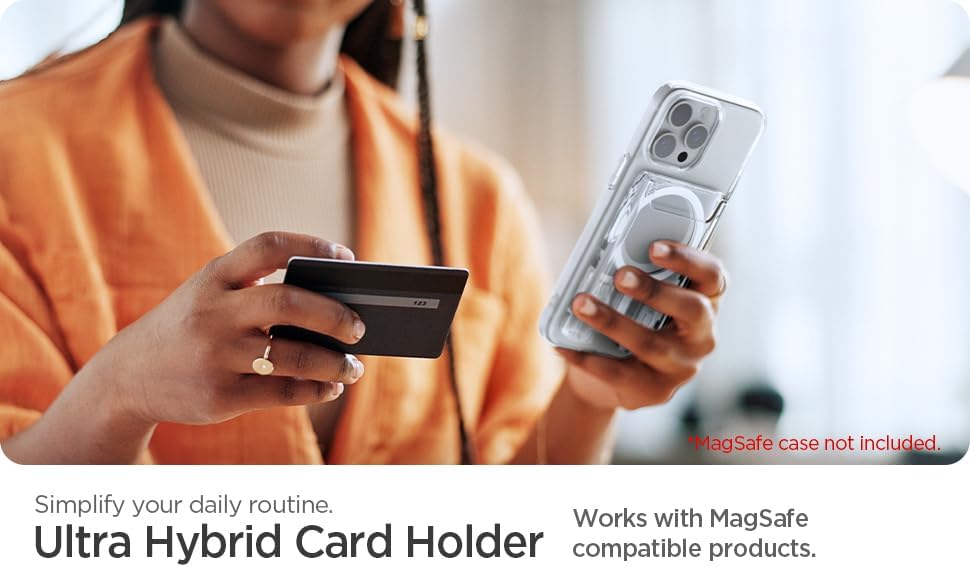 Spigen for MagSafe Wallet, Holds 3 Cards, Compatible with iPhone 17/16/15/14/13/12, Pixel 10 Series, MagSafe-Case, Pixelsnap, and Plaud Note, Transparent Card Holder - Crystal Clear - Image 2