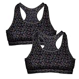 Popular Girls Sports Racerback Bra - Sports Bras. Training Bras for Girls & Teens 2pk Unicorn M