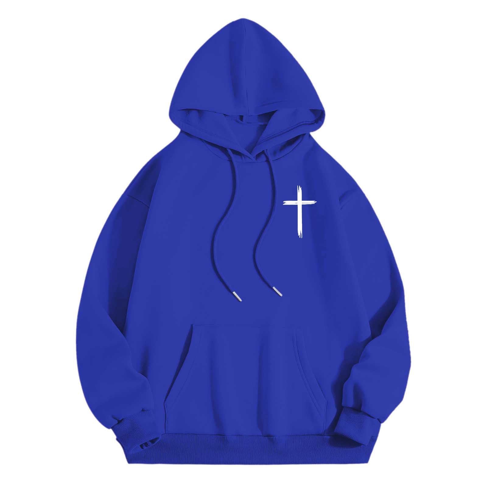 Générique Męskie spodnie dresowe 2-częściowy zestaw bluza z kapturem spodnie sportowe bawełna jesień miękka casualowa dres z długim rękawem sznurek ciepły wygodny wypoczynek A46