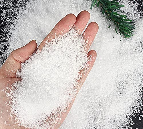 ARBUTUS 100 g neve artificial, flocos de neve de Natal decoração de cena de neve falsa - pó de neve falso de expansão para bricolage Natal Dress Up