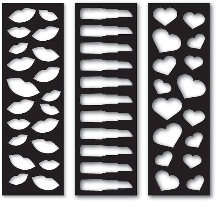 Amazon.com: Makeup Swatch Sticker Stencils, 6 Pack of Vinyl Swatch Stencils, Makeup Artist Supply, Beauty Supply : Arts, Crafts & Sewing