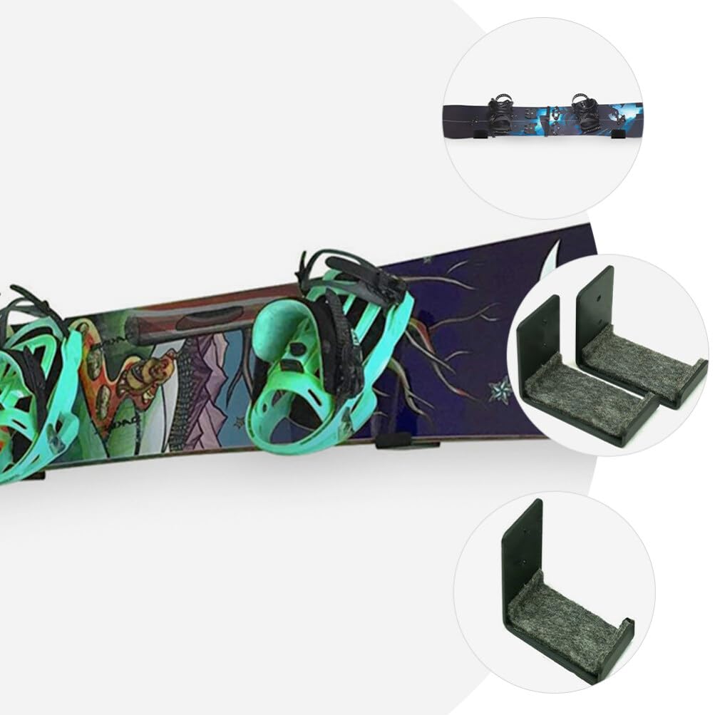 Angoily 2pezzi Supporto da Parete per Snowboard Mensole per Esposizione di Snowboard Staffe per Supporto da Parete per Sci Espositore