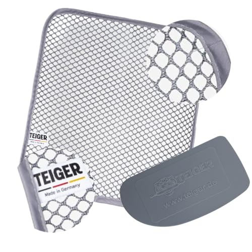 Teiger 1 x Single Reinigungstuch + Teigschaber Teigreiniger Teigentferner Netztuch für hartnäckige Verschmutzungen Teigtuch Mesh Spültuch Tuch Spüllappen