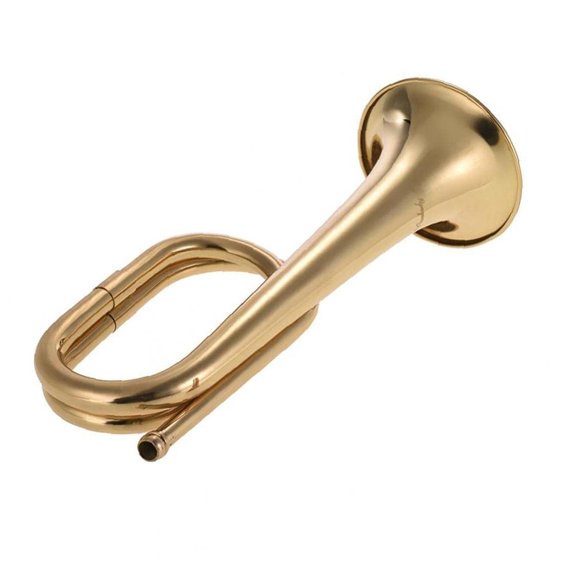 Bugle Call Trompeta De Caballería Cuerno Instrumento De Metal con Boquilla para La Escuela Banda B Flat