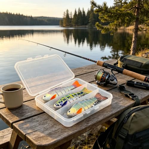 5 PCS Multi Section Biomimetic Fish Body Fishing Lures for Freshwater Rivers - image 6