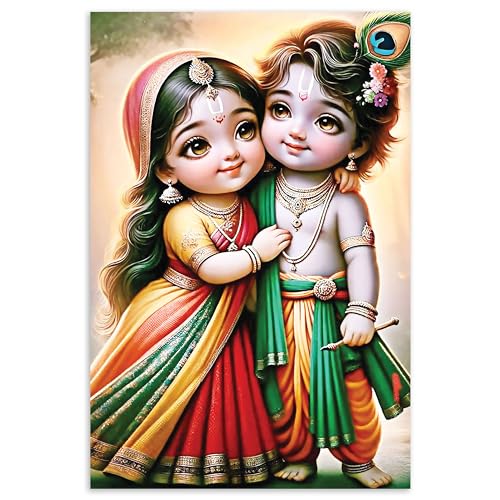 Image of Twinster Bal krishna Posters Photo for Pregnant Women, Baby Poster Self Adhesive (Size 45 cm by 30 cm) Pack of 1 (Design 19)