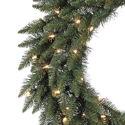 Vickerman A861022 Clear Dura-Lit Lights Frosted Bellevue Alpine Artificial Christmas Wreath thumb #1